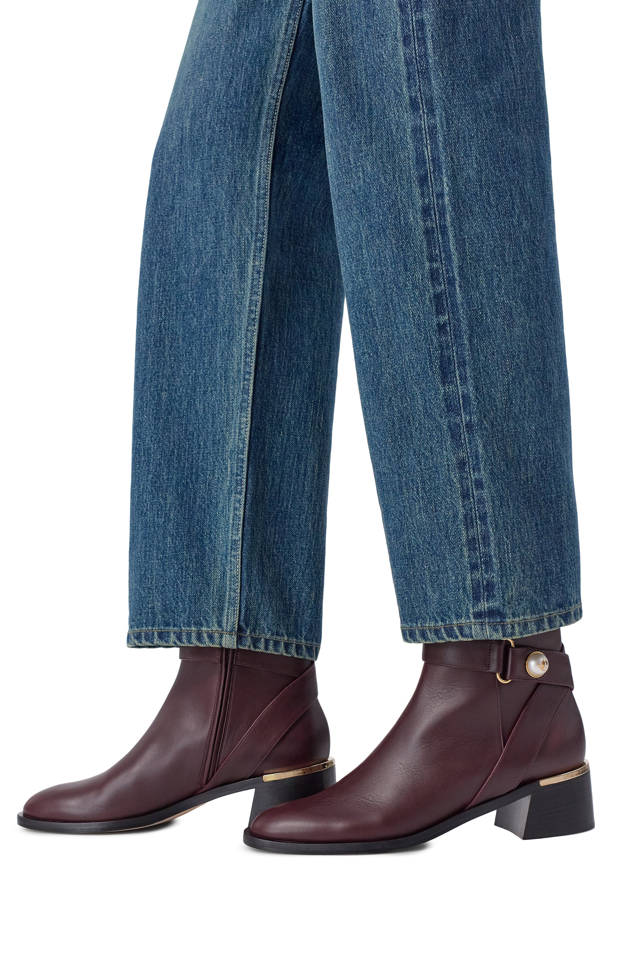 Кожаные ботильоны noor 45 JIMMY CHOO, арт. N00R 45/SQM, фото 2