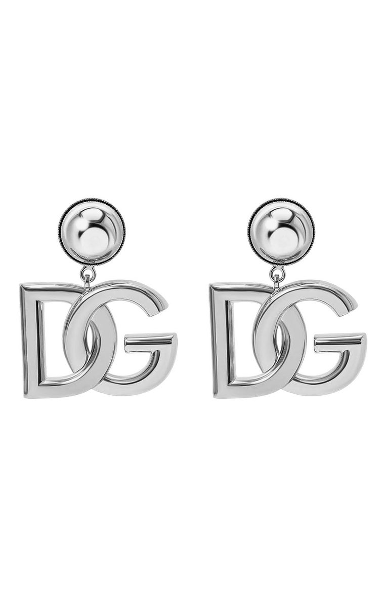 Женская клипсы DOLCE & GABBANA серебряного цвета, арт. WEN6P6 W1111 | Фото 1 (Женское Кросс-КТ: Клипсы-серьги; Региональные ограничения белый список (Axapta Mercury): Не проставлено; Нос: Не проставлено; Материал: Металл)