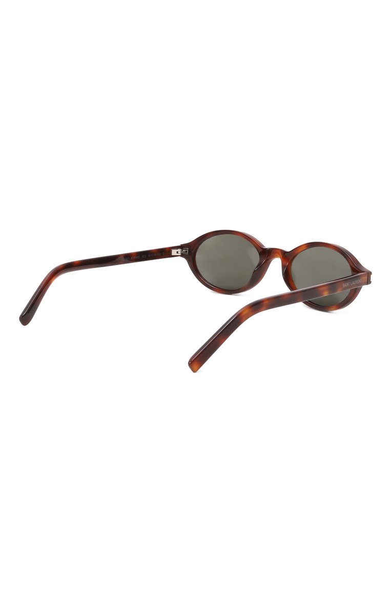 Женские солнцезащитные очки SAINT LAURENT коричневого цвета, арт. SL 751 JEANNE 003 | Фото 4 (Нос: Не проставлено; Региональные ограничения белый список (Axapta Mercury): Не проставлено; Тип очков: С/з; Материал: Пластик; Оптика Гендер: оптика-женское; Очки форма: Овальные)