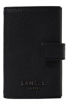 Мужской кожаный футляр для кредитных карт LANCEL темно-синего цвета, арт. A12877 | Фото 1 (Материал: Натуральная кожа; Материал сплава: Проставлено; Нос: Не проставлено)