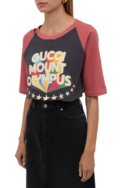 Хлопковая футболка GUCCI, арт. 653290/XJDJY, фото 3