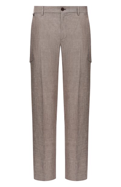 Мужские брюки-карго изо льна и шерсти STEFANO RICCI, арт. M1T6100142/B127HA