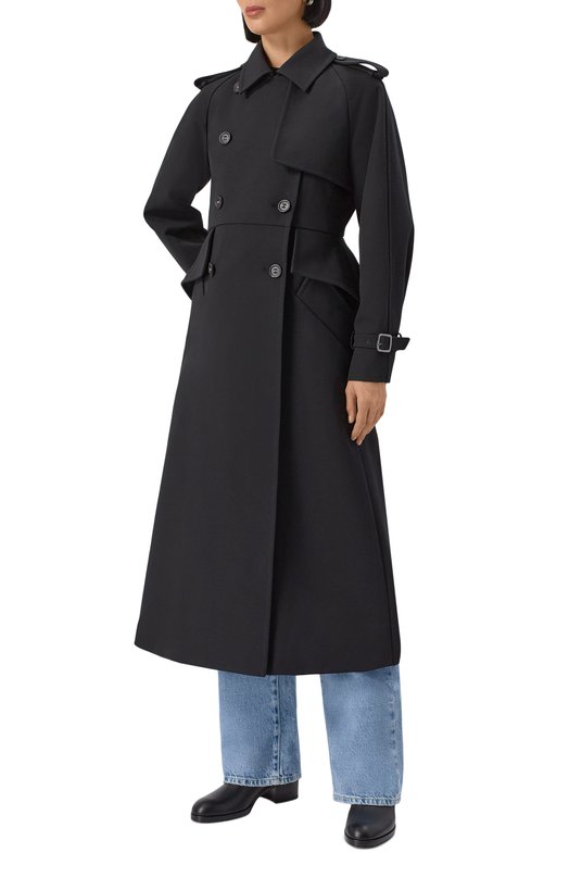 Тренч Max Mara FLAVI0 Чёрный  FLAVI0 Фото 3