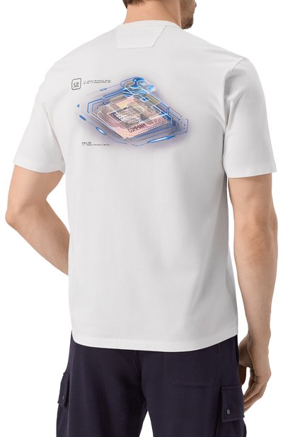 Хлопковая футболка C.P. COMPANY, арт. 18CLTS049A006370W, фото 4