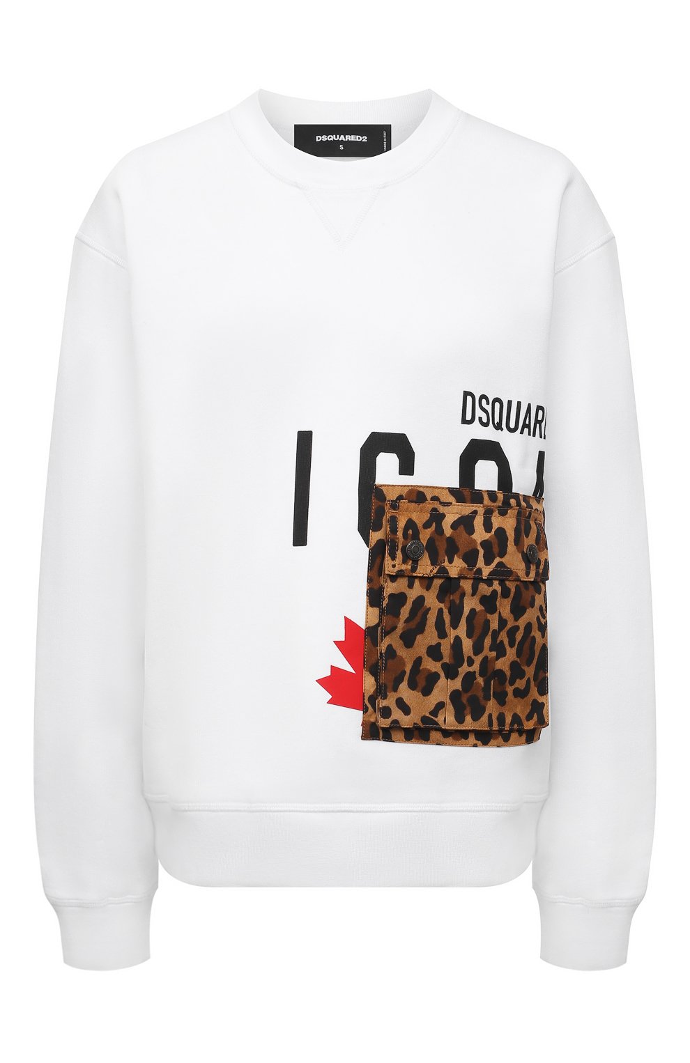 Хлопковый свитшот DSQUARED2 белого цвета по цене 42050 руб., арт. S80GU0049/S25042, фото 1 Хлопковый свитшот DSQUARED2, арт. S80GU0049/S25042, фото 1