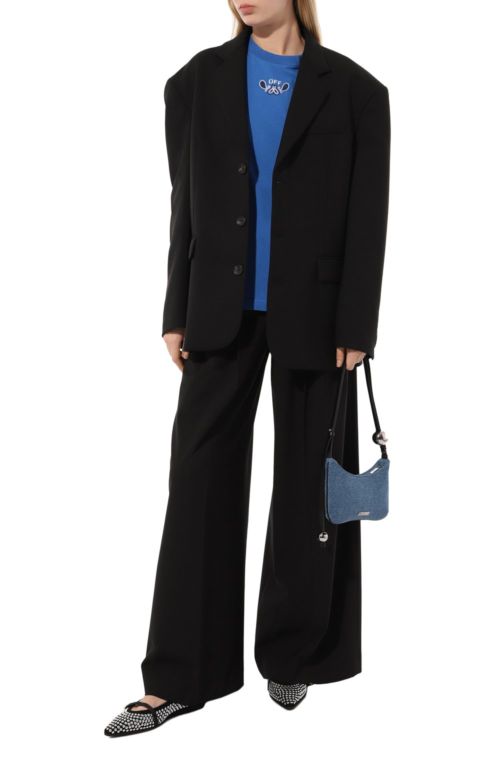 Хлопковая футболка OFF-WHITE, арт. 0WAA089S24JER003, фото 2