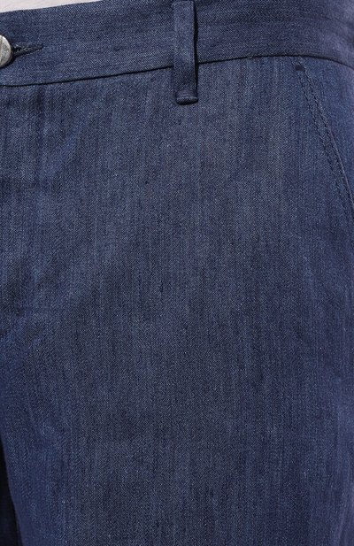 Льняные шорты ZILLI темно-синего цвета по цене 106500 руб., арт. CS822BM0800VZP000, фото 5 Льняные шорты ZILLI, арт. CS822BM0800VZP000, фото 5