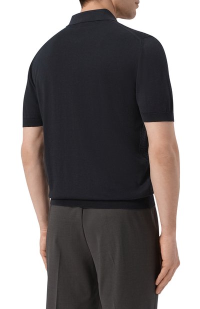 Хлопковое поло FEDELI, арт. MU0D5853/GIZA LIGHT DUSTY, фото 4