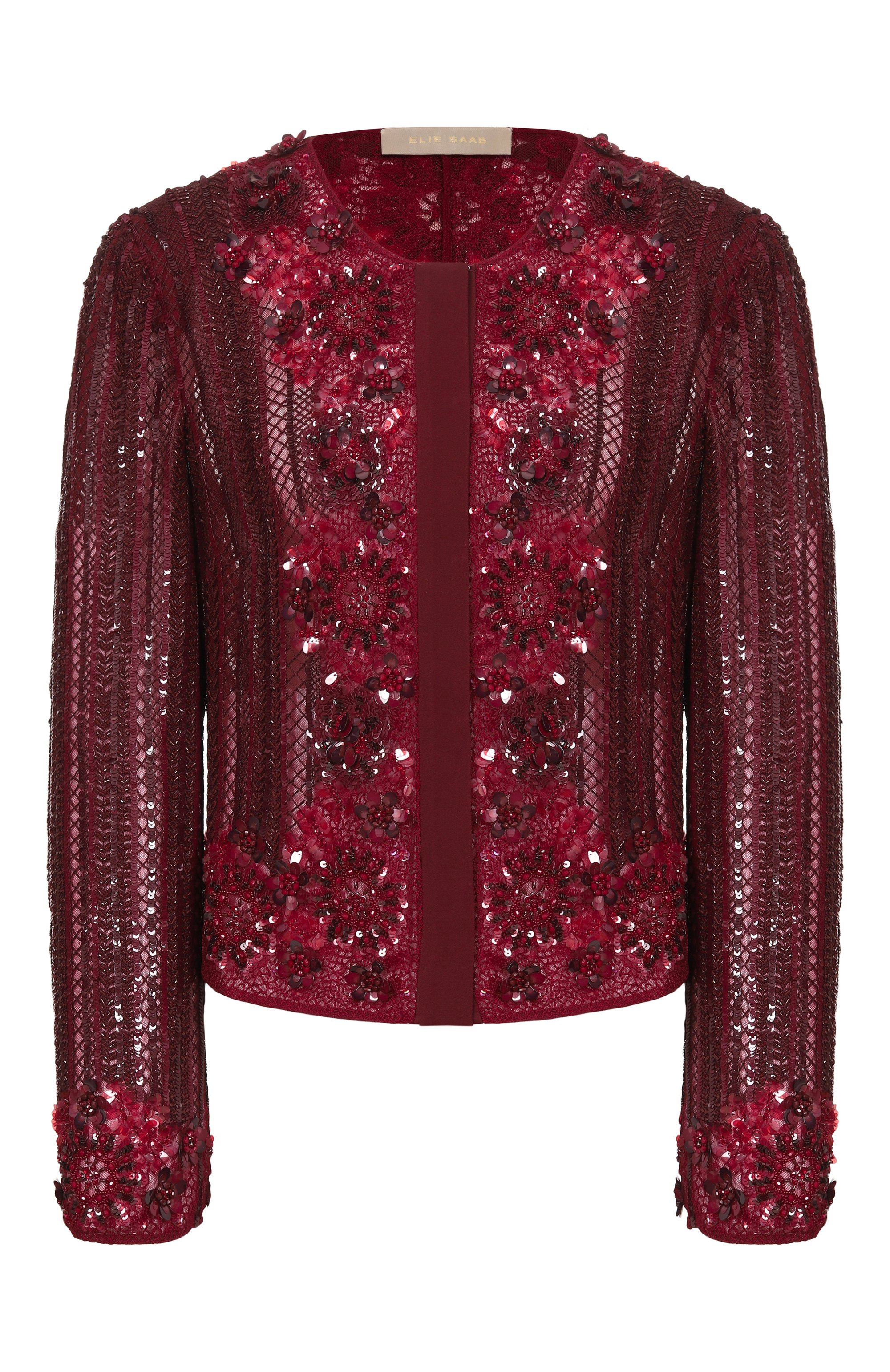 Жакет с отделкой бисером и пайетками ELIE SAAB, арт. J0173NF25/BE044, фото 1