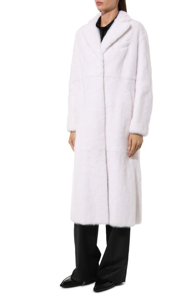 Шуба из меха норки EMIL SHABAEV белого цвета по цене 885000 руб., арт. 0041, фото 3 Шуба из меха норки EMIL SHABAEV, арт. 0041, фото 3