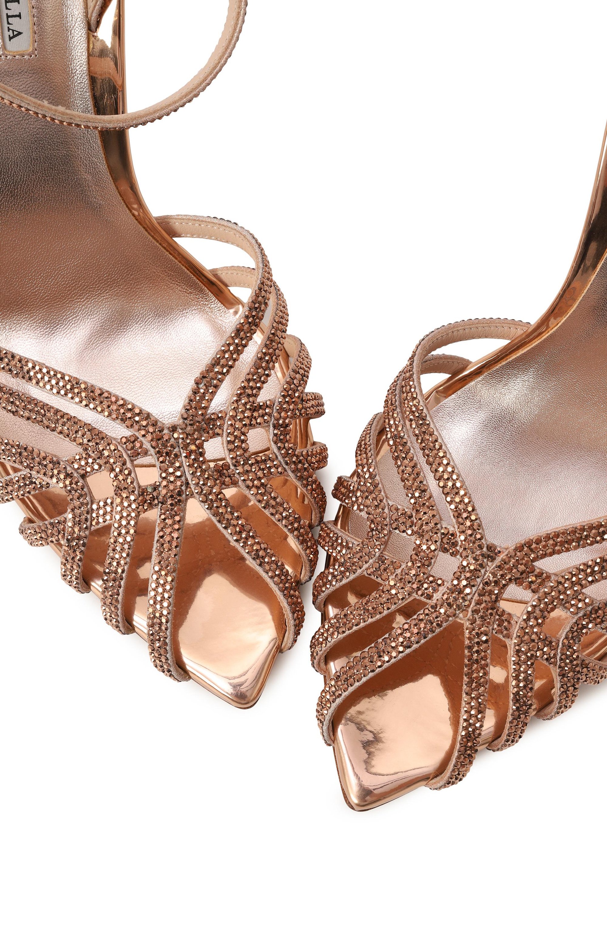 Комбинированные босоножки embrace 110 LE SILLA золотого цвета по цене 119000 руб., арт. 2310Y100RCPPMRA, фото 7 Комбинированные босоножки embrace 110 LE SILLA, арт. 2310Y100RCPPMRA, фото 7