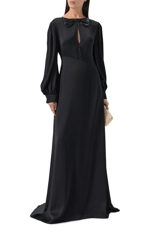 Платье из вискозы Valentino 8B3VDMN0/9VQ Чёрный  8B3VDMN0/9VQ Фото 2