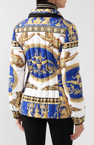 Стеганая куртка с принтом и воротником-стойкой  VERSACE, арт. A80273/A226681, фото 4