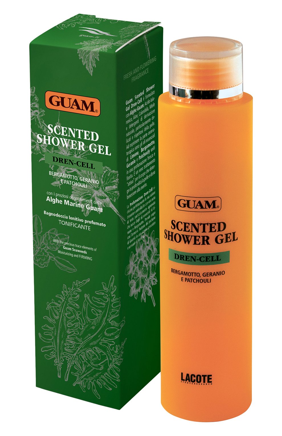 Гель для душа ароматический дренажный (200ml) GUAM бесцветного цвета по цене 1460 руб., арт. 8025021820484, фото 2 Гель для душа ароматический дренажный (200ml) GUAM, арт. 8025021820484, фото 2