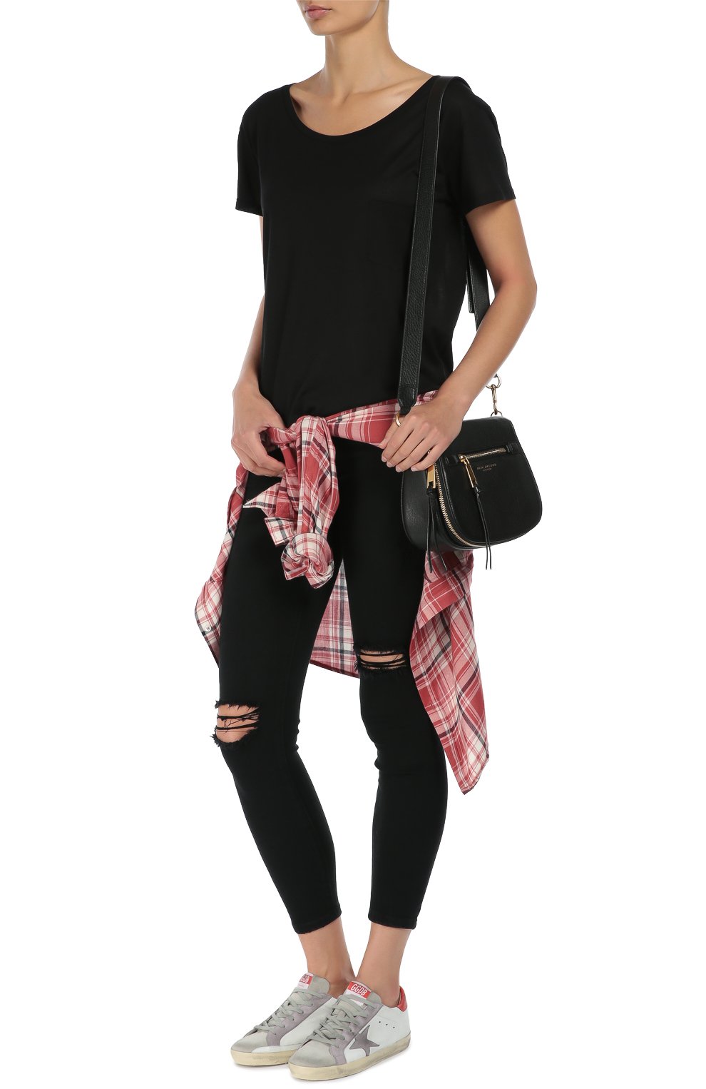 Хлопковая футболка прямого кроя с круглым вырезом SAINT LAURENT, арт. 394316/Y2YI2, фото 2