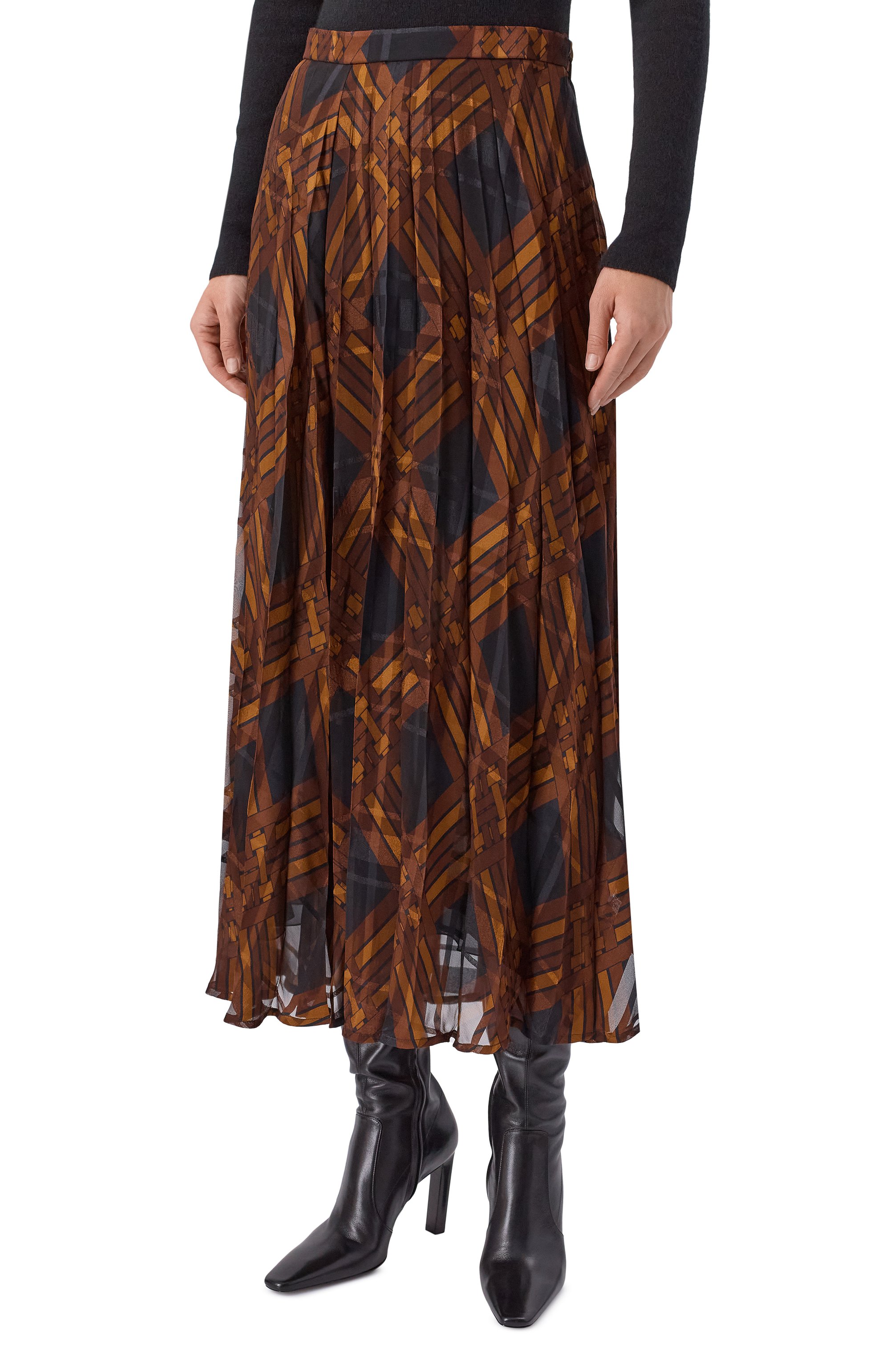 Шелковая юбка SAINT LAURENT, арт. 840529/Y4J61, фото 3