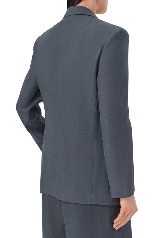 Льняной жакет Giorgio Armani GW002824/TE11126 Серый  GW002824/TE11126 Фото 4