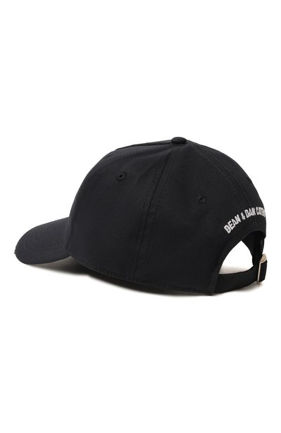 Хлопковая бейсболка DSQUARED2 темно-синего цвета по цене 21950 руб., арт. BCM0658 05C00001, фото 3 Хлопковая бейсболка DSQUARED2, арт. BCM0658 05C00001, фото 3