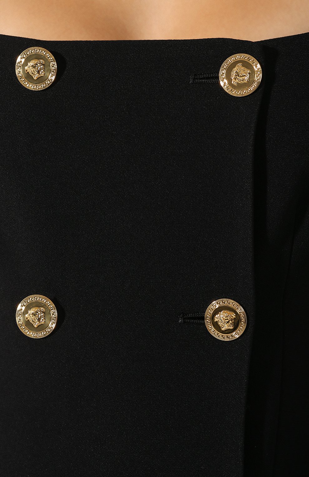 Двубортный жакет VERSACE черного цвета по цене 241000 руб., арт. A86303/A212457, фото 5 Двубортный жакет VERSACE, арт. A86303/A212457, фото 5