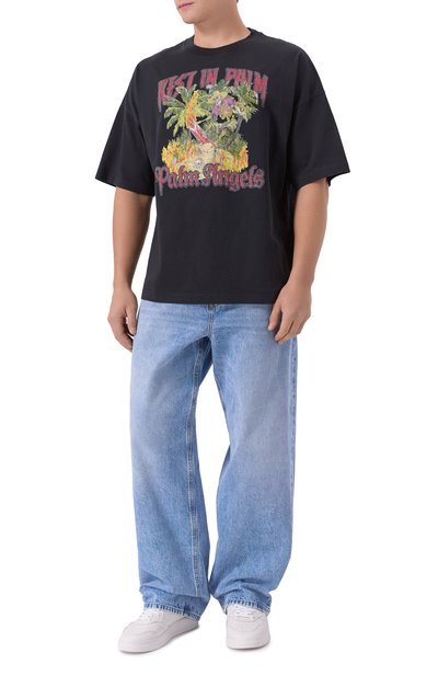 Хлопковая футболка PALM ANGELS, арт. PMAA10DF25JER006, фото 2