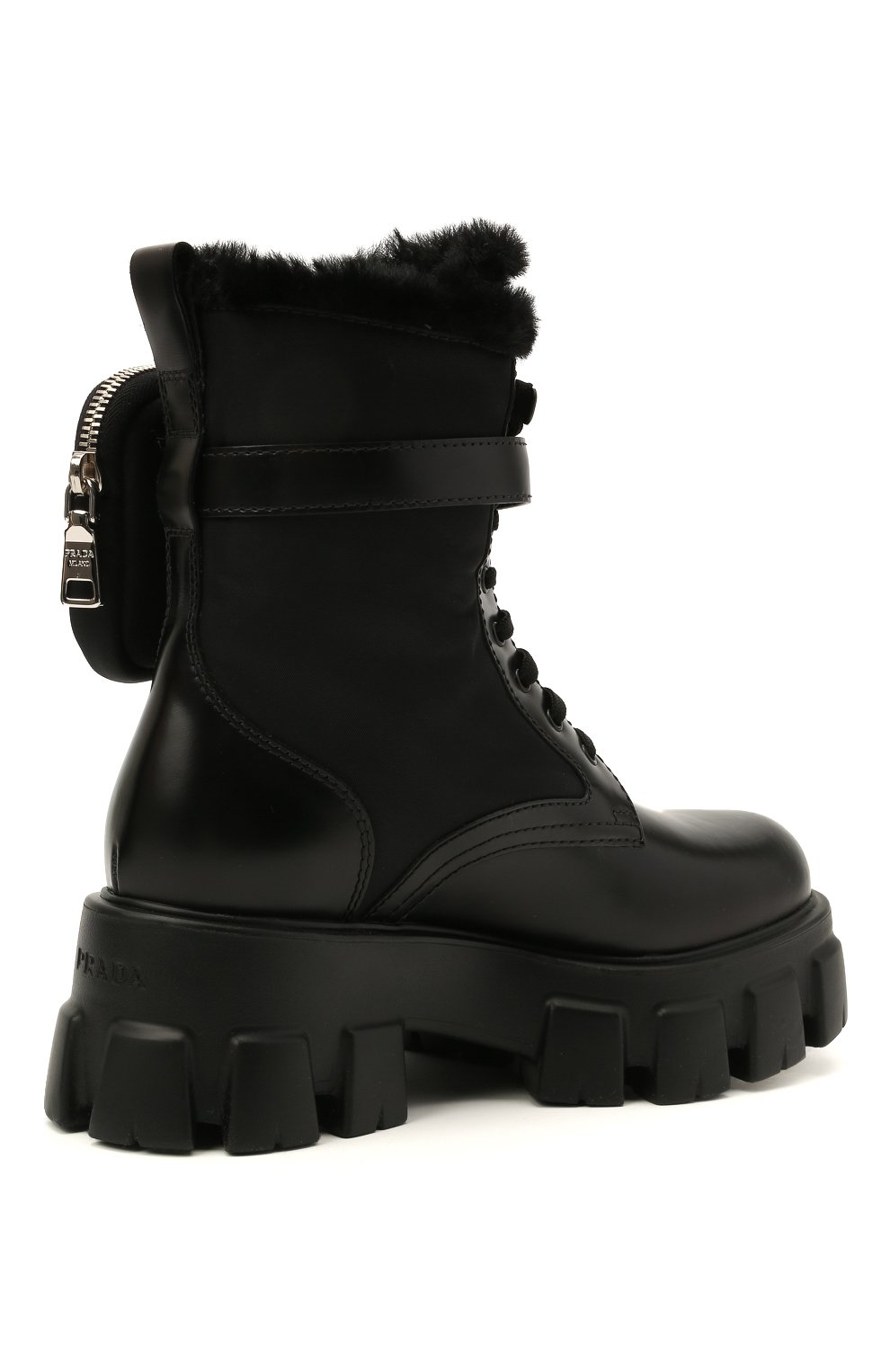 Кожаные ботинки monolith PRADA, арт. 1T255M-3LEK-F0002, фото 3