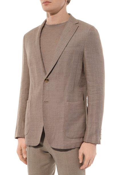 Пиджак изо льна и шерсти ZEGNA, арт. 549711A5/1D7SG0, фото 4