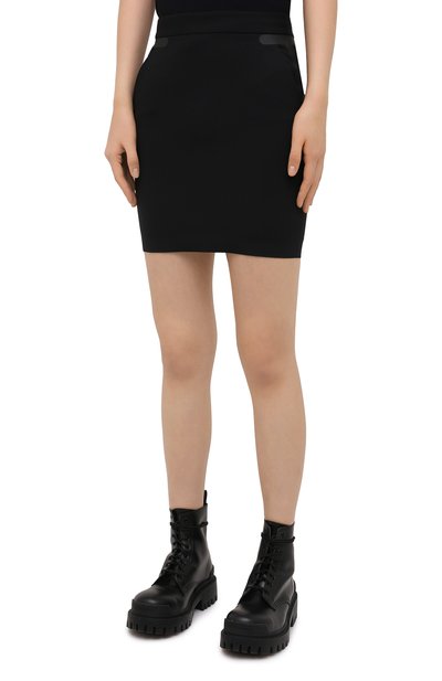 Шерстяная юбка DSQUARED2 черного цвета по цене 49950 руб., арт. S75MA0783/S40320, фото 3 Шерстяная юбка DSQUARED2, арт. S75MA0783/S40320, фото 3