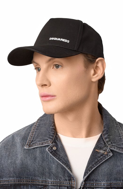 Хлопковая бейсболка Dsquared2 BCM0876/05C00001 Чёрный  BCM0876/05C00001 Фото 2