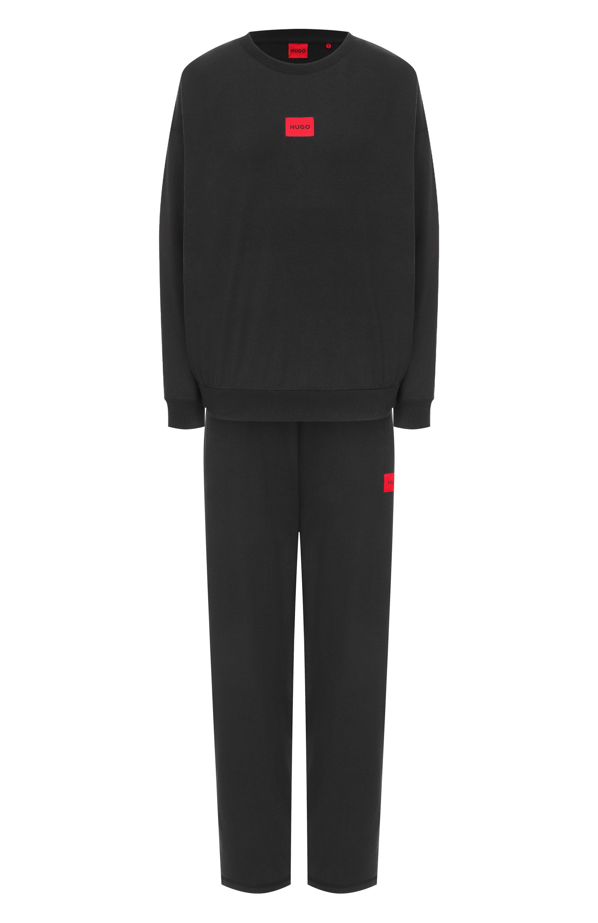 Хлопковая пижама HUGO черного цвета по цене 12500 руб., арт. 50549929, фото 1 Хлопковая пижама HUGO, арт. 50549929, фото 1