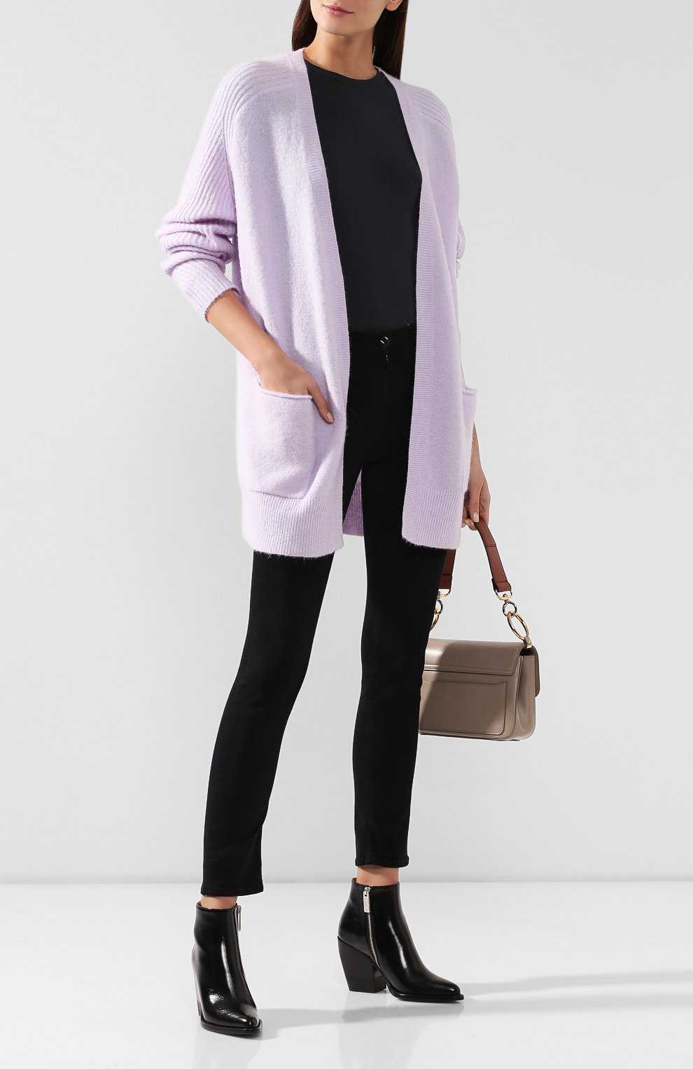 Кардиган BY MALENE BIRGER сиреневого цвета по цене 34900 руб., арт. Q67273019/URSULA, фото 2 Кардиган BY MALENE BIRGER, арт. Q67273019/URSULA, фото 2