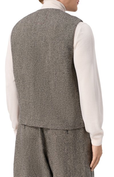 Жилет изо льна и шерсти UMA WANG светло-коричневого цвета по цене 121500 руб., арт. A9 M UM6526, фото 4 Жилет изо льна и шерсти UMA WANG, арт. A9 M UM6526, фото 4