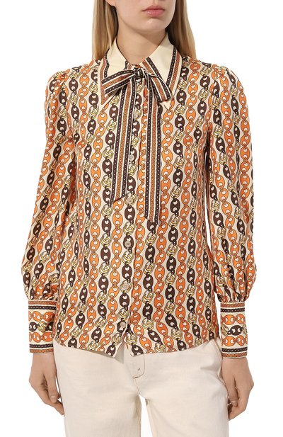 Шелковая блузка GUCCI, арт. 602042 ZAC7W, фото 3