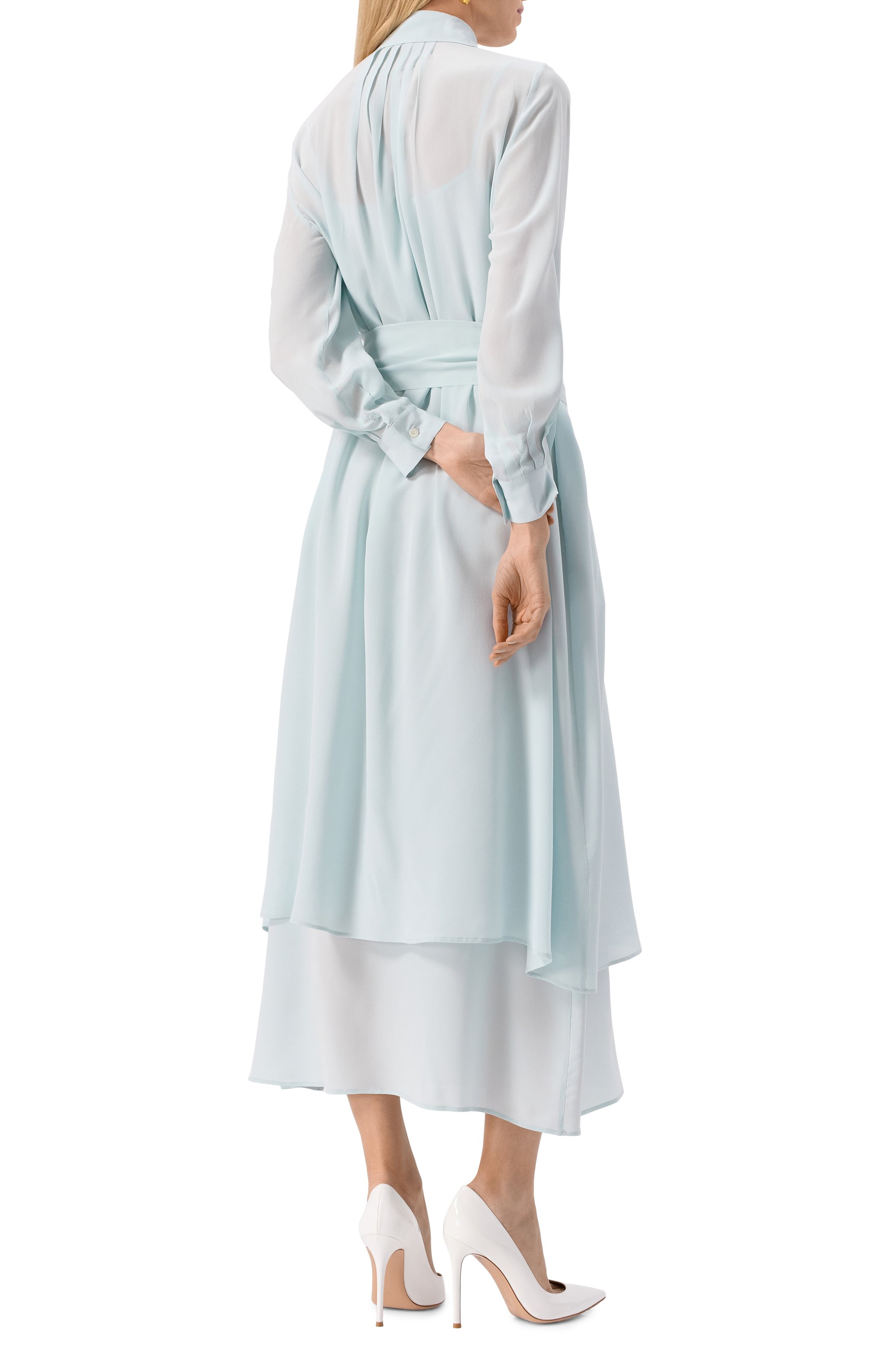 Шелковое платье KITON, арт. D57319K0967E02_SET, фото 4