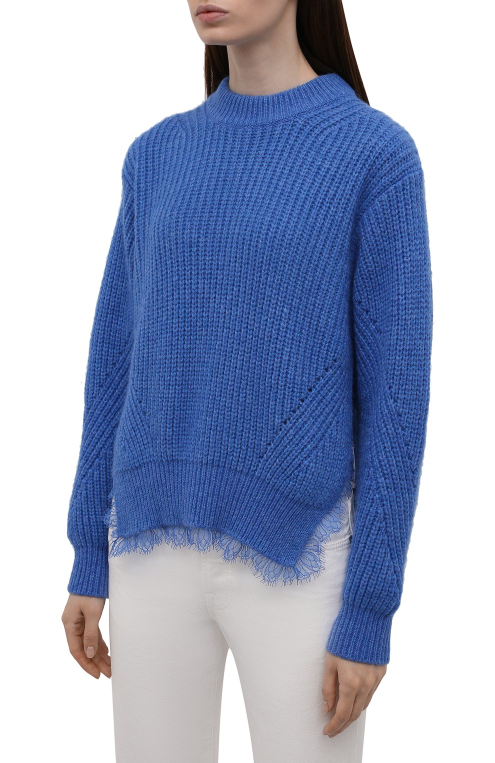 Свитер ERMANNO FIRENZE синего цвета по цене 39650 руб., арт. D39ET MG09WIN, фото 3 Свитер ERMANNO FIRENZE, арт. D39ET MG09WIN, фото 3