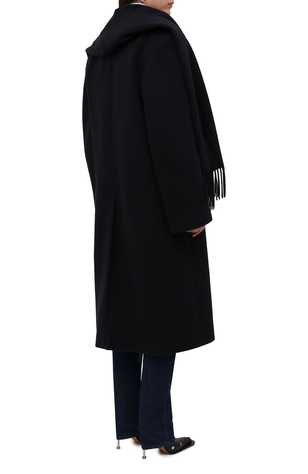 Шерстяное пальто BALENCIAGA темно-синего цвета по цене 309000 руб., арт. 675421/TLU22, фото 4 Шерстяное пальто BALENCIAGA, арт. 675421/TLU22, фото 4
