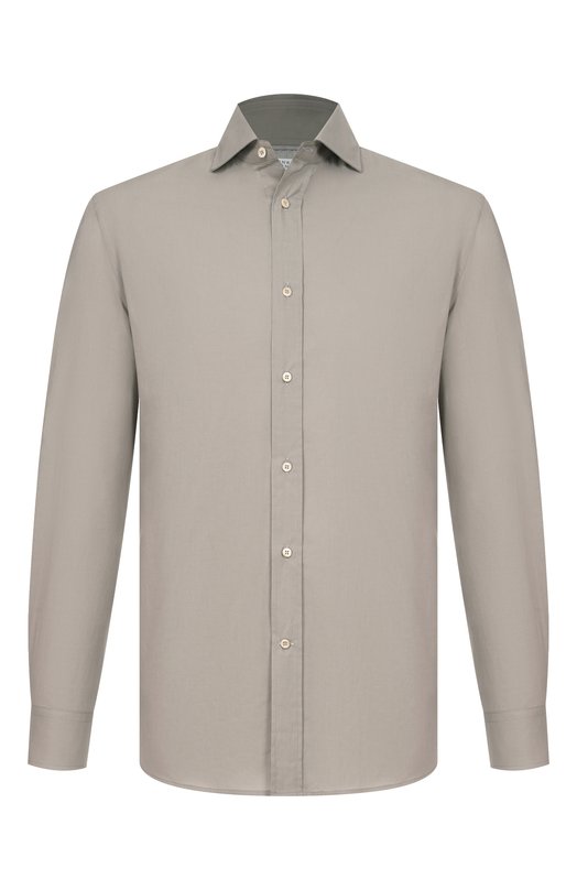 Хлопковая рубашка Brunello Cucinelli MA6740627 Хаки MA6740627
