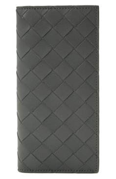 Мужской кожаное портмоне BOTTEGA VENETA серого цвета, арт. 635077/VCPQ4 | Фото 1 (Материал: Натуральная кожа; Материал сплава: Проставлено; Нос: Не проставлено)