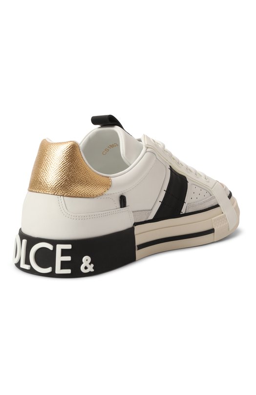 Кожаные кеды Custom 2.Zero Dolce & Gabbana CS1863/A0222 Белый  CS1863/A0222 Фото 5