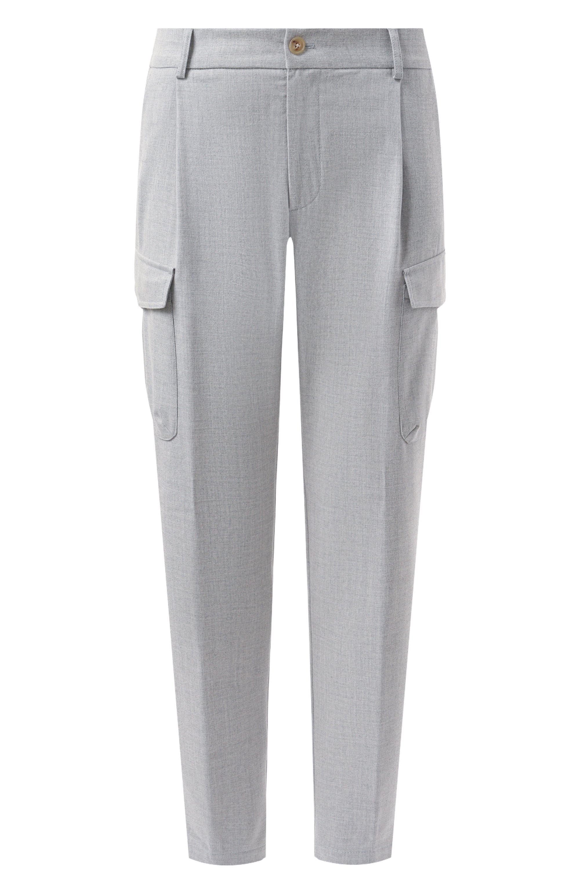 Брюки-карго из шерсти и вискозы WINDSOR серого цвета по цене 39800 руб., арт. FAT0/10015957, фото 1 Брюки-карго из шерсти и вискозы WINDSOR, арт. FAT0/10015957, фото 1