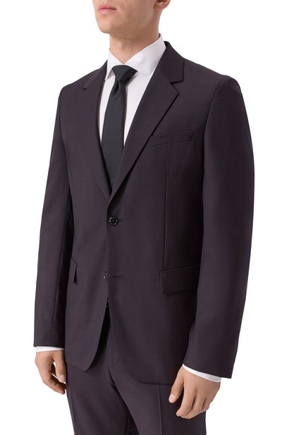 Шерстяной костюм BOSS темно-фиолетового цвета по цене 89950 руб., арт. 50551730, фото 2 Шерстяной костюм BOSS, арт. 50551730, фото 2