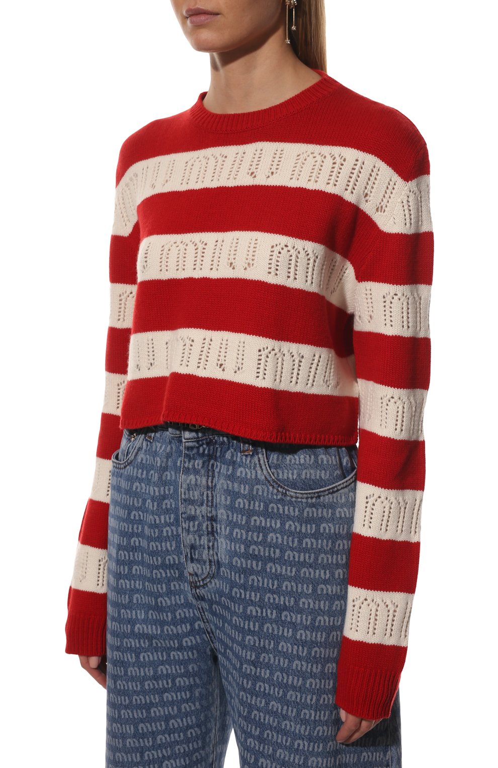 Шерстяной пуловер MIU MIU, арт. MML542-10AF-F0011, фото 3