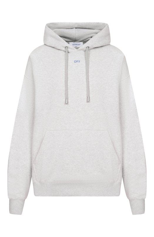 Хлопковое худи Off-White 0MBB085F25FLE00H Серый 0MBB085F25FLE00H