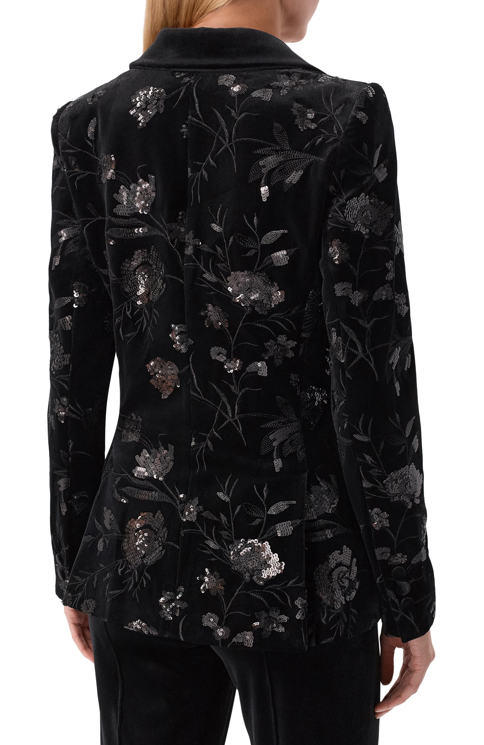 Жакет с отделкой пайетками ELIE SAAB, арт. J0280NP26/VLE02, фото 4