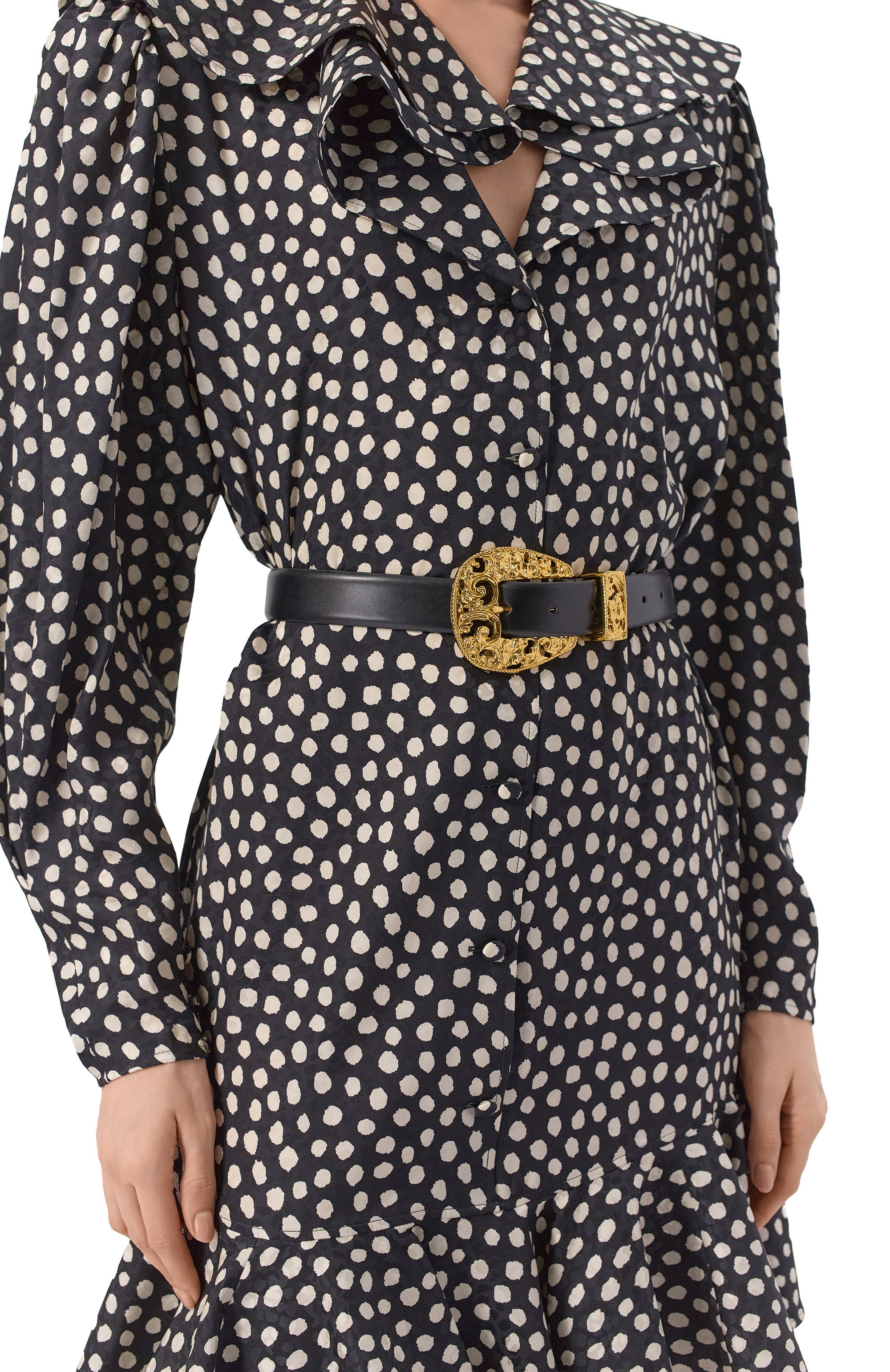 Кожаный ремень DEHANCHE, арт. VERSAILLE G0LD/LEATHER, фото 2