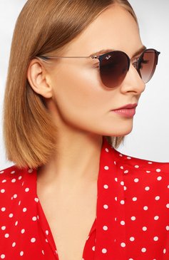 Женские солнцезащитные очки RAY-BAN коричневого цвета, арт. 3578-917513 | Фото 2 (Региональные ограничения белый список (Axapta Mercury): Не проставлено, RU; Нос: Не проставлено; Тип очков: С/з; Статус проверки: Проверено, Проверена категория; Материал сплава: Проверено; Оптика Гендер: оптика-женское; Очки форма: Круглые)