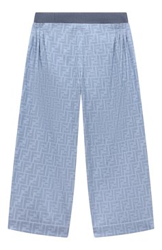 Детские хлопковые брюки FENDI голубого цвета, арт. JFF306/AMIX/8A-12+ | Фото 2 (Нос: Не проставлено; Материал внешний: Хлопок)