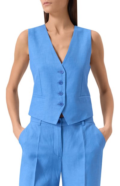 Жилет из вискозы и льна P.A.R.O.S.H., арт. D410028, фото 3