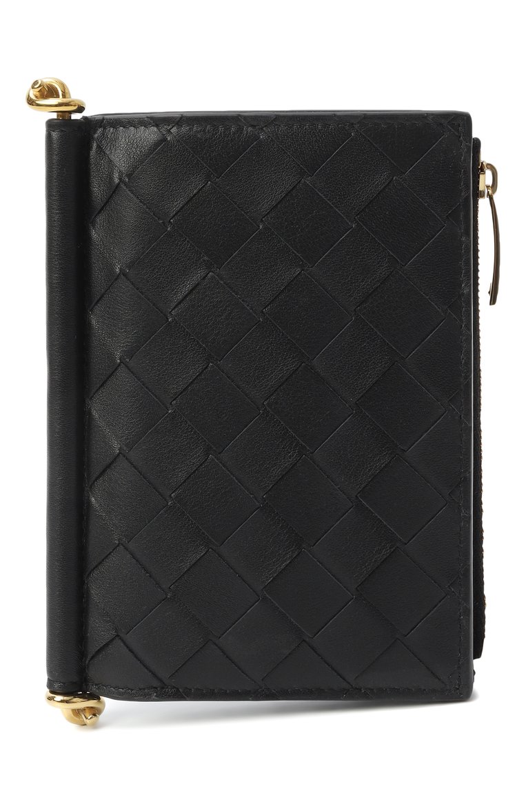 Женские кожаное портмоне BOTTEGA VENETA черного цвета, арт. 806078/V4R41 | Фото 1 (Нос: Не проставлено; Материал: Натуральная кожа; Автоматизация состава: Проставлено)