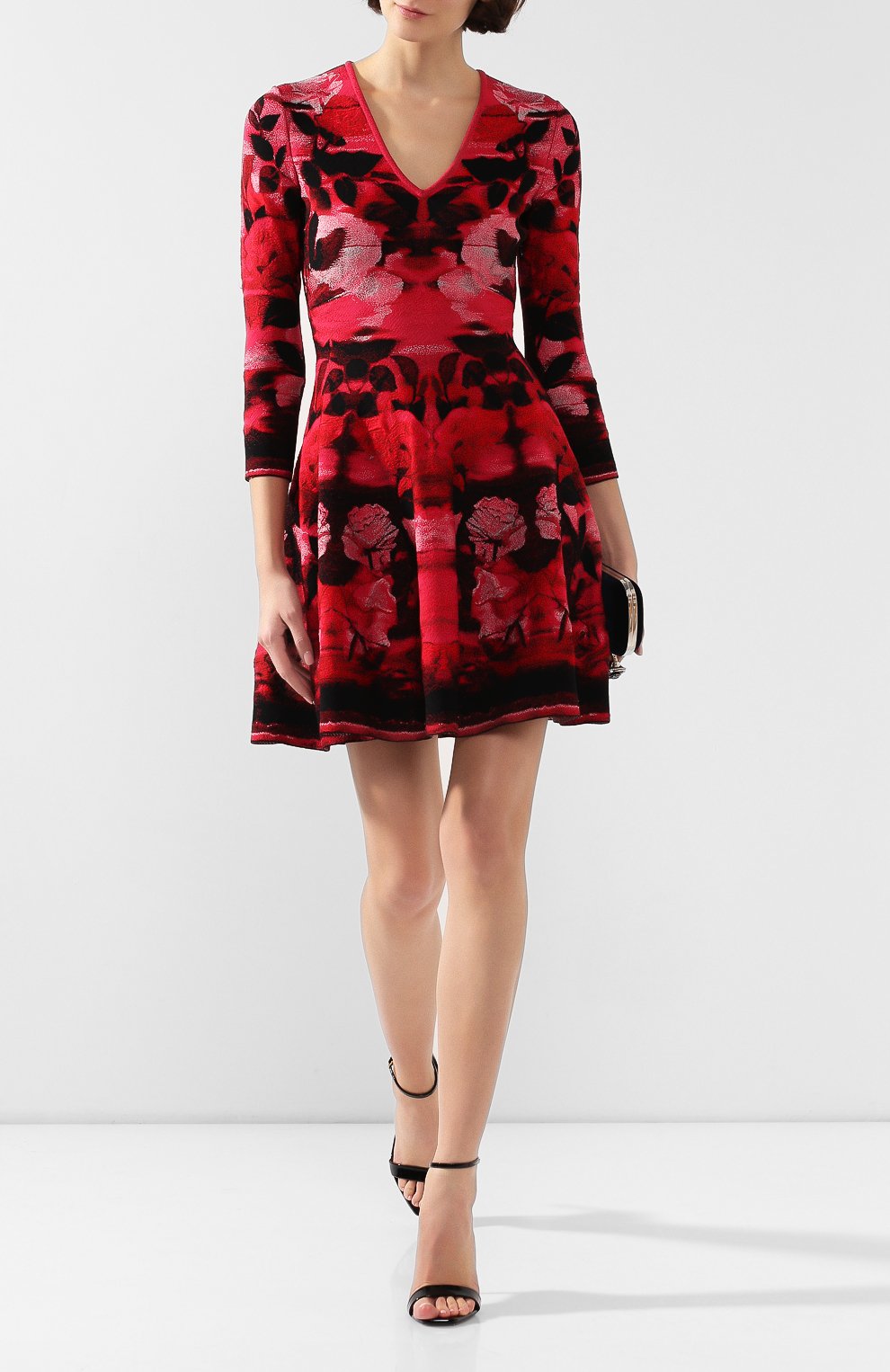 Платье из смеси шелка и вискозы ALEXANDER MCQUEEN, арт. 594986/Q1AJ5, фото 2