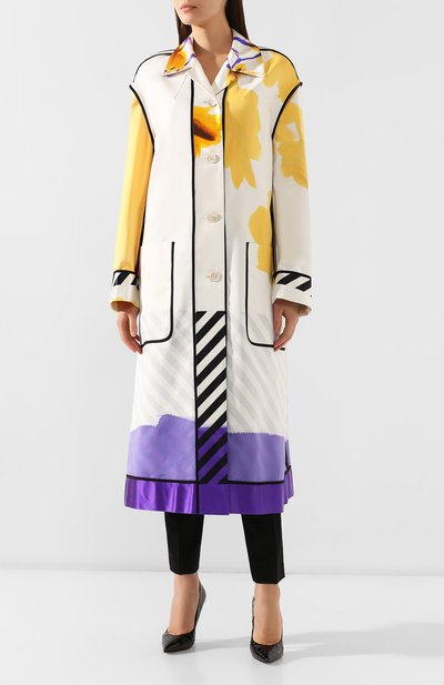 Плащ из смеси хлопка и шелка DRIES VAN NOTEN, арт. 191-10214-7365, фото 3